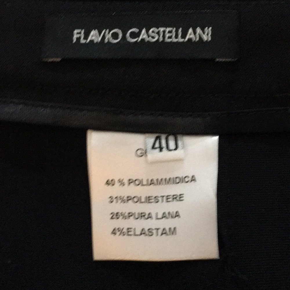 🌹Flavio Castellani Black mini skirt Sz 40🌹 - Picture 5 of 5